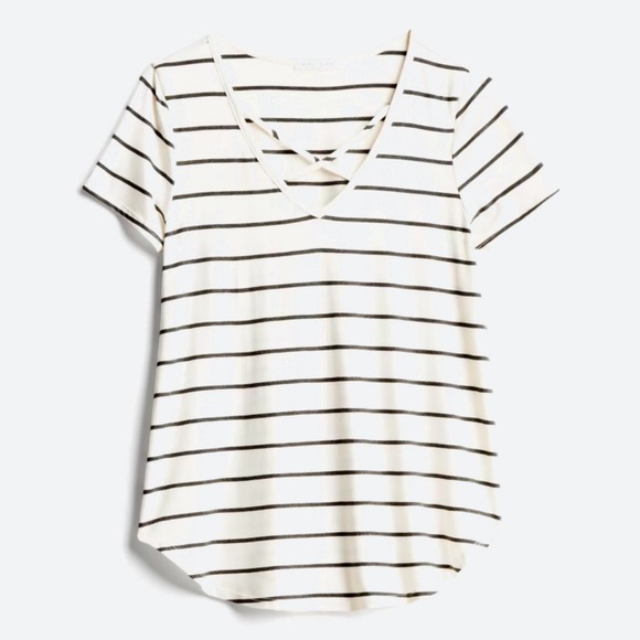 emory park Tops - Off white, short sleeve, horizontal stripe t shirt. Brand: Emory Park. Size: XL